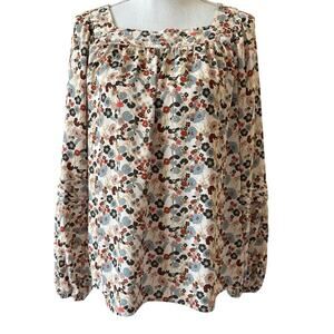 LC Lauren Conrad Boho Floral Blouse Small